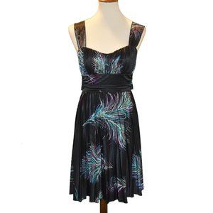 Speechless Black Pleated Feather Dress